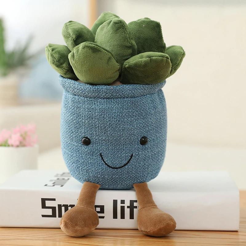 kawaii potted succulents cute plush toy plantmom aesthetic room roomtery