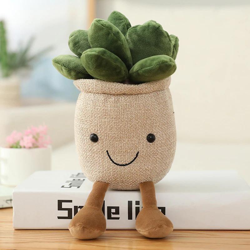 kawaii potted succulents cute plush toy plantmom aesthetic room roomtery