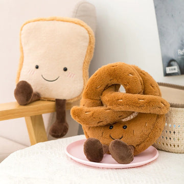 kawaii cute aesthetic pretzel plush toy roomtery