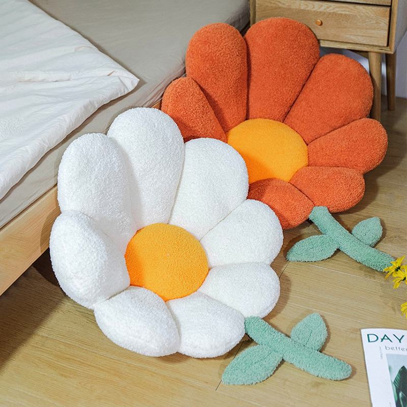 plush terry daisy flower seat cushion chair pad decor roomtery