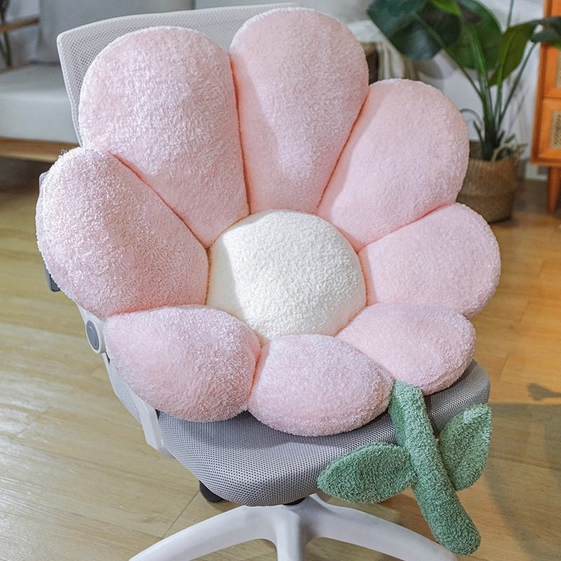 plush terry daisy flower seat cushion chair pad decor roomtery