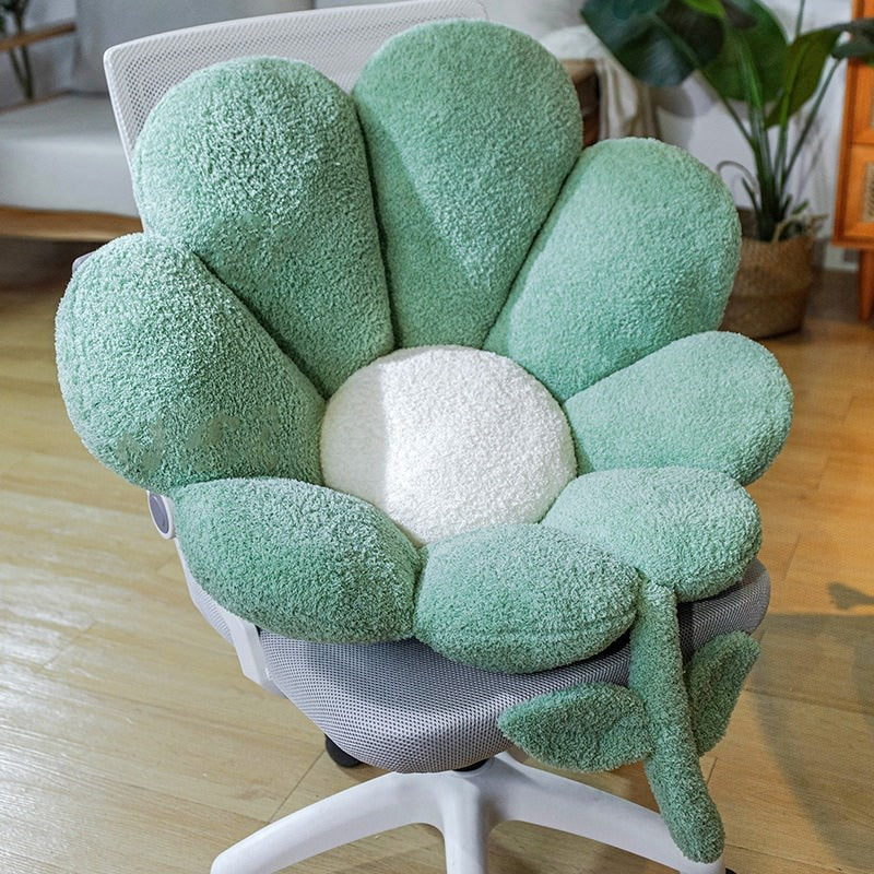Daisy Flower Plush Seat Cushion