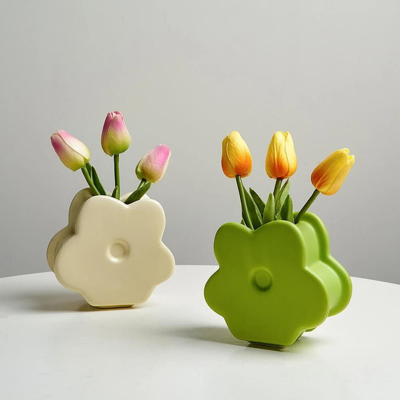 Pastel Flower Ceramic Vase - Shop Online on roomtery