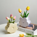 danish pastel aesthetic flower shaped ceramic vase roomtery