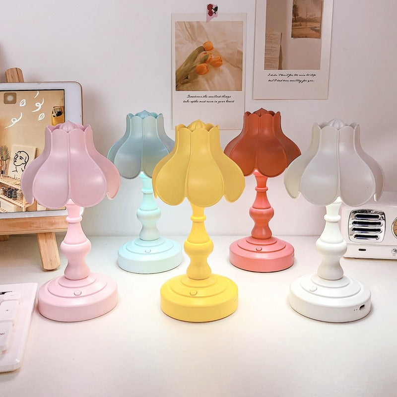 danish pastel aesthetic room decor retro lotus pastel desk lamp roomtery