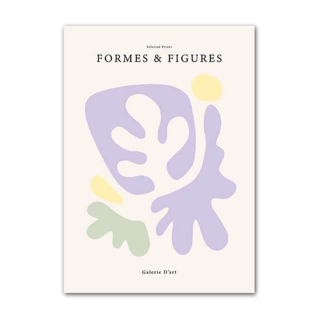 danish pastel aesthetic wavy and curvy prints gallery wall art posters roomtery