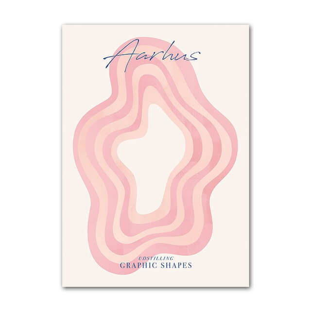 danish pastel aesthetic wavy and curvy prints gallery wall art posters roomtery