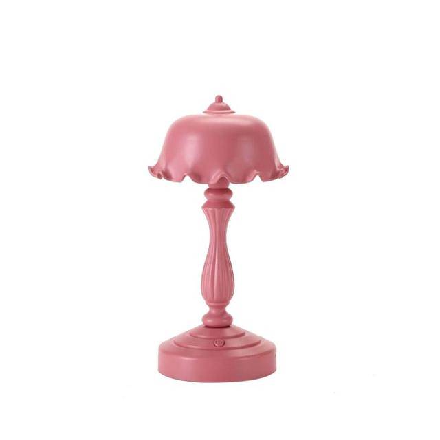 danish pastel aesthetic Mini Night Light Dormitory Retro Style Rechargeable Table Lamp Bedside LED Eye Protect Desk Lamp Bedroom Living Room Decor roomtery