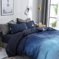 deep blue sky moon starry night aesthetic bedding set duvet cover set roomtery