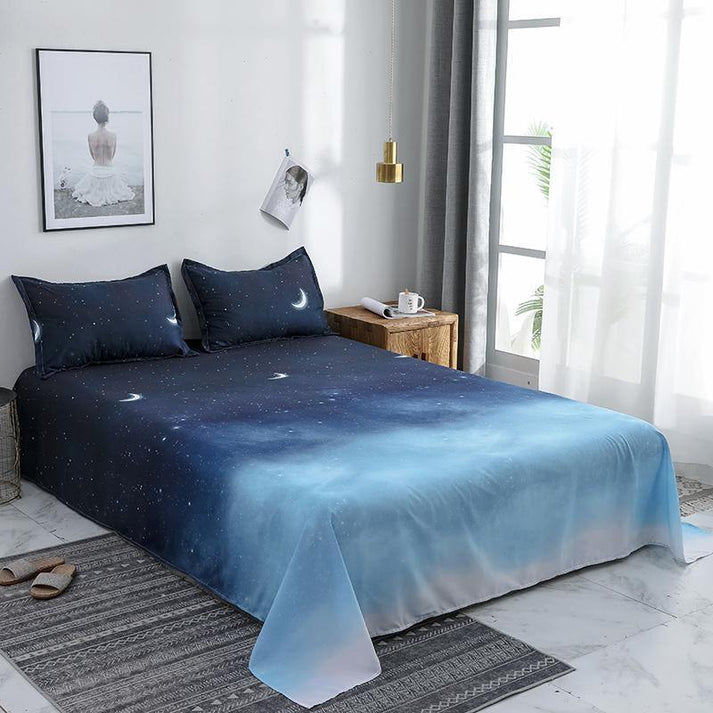 Starry Night Sky Bedding Set Aesthetic Bedding roomtery