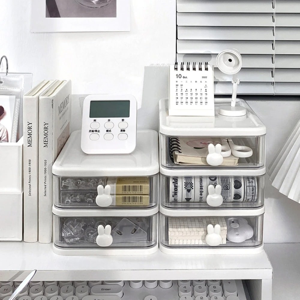 Stackable Desktop Shelf Organizer  Aesthetic Room Desk Decor - roomtery