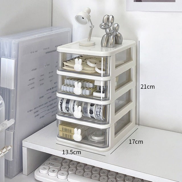 Mini Draw Unit Mini Desk Kawaii Drawer Organizer - Shop Online on roomtery