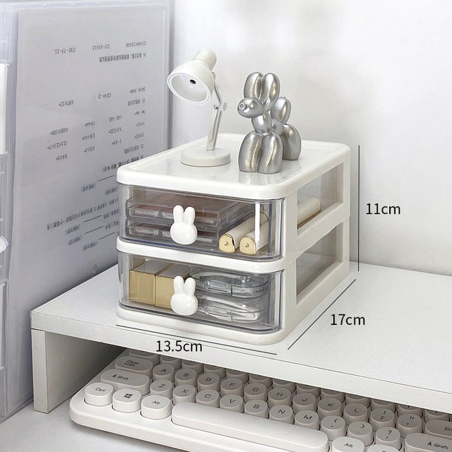 desktop drawer storage box organizer kawaii aesthetic roomtery