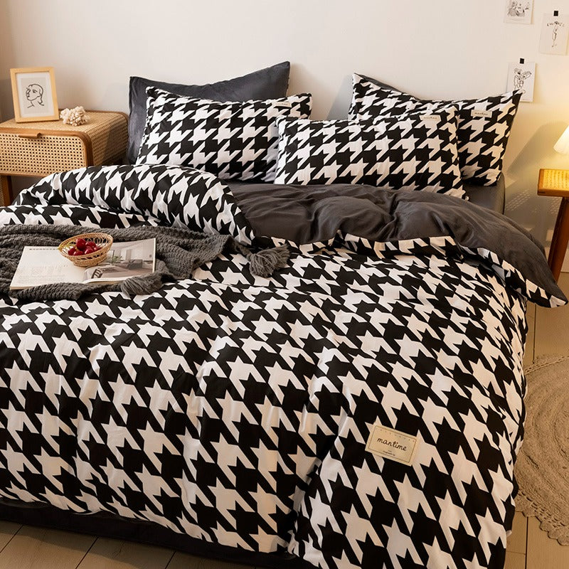 Check Pattern Bed Linen Checkered Bedding Duvet Covers & Sets - roomtery