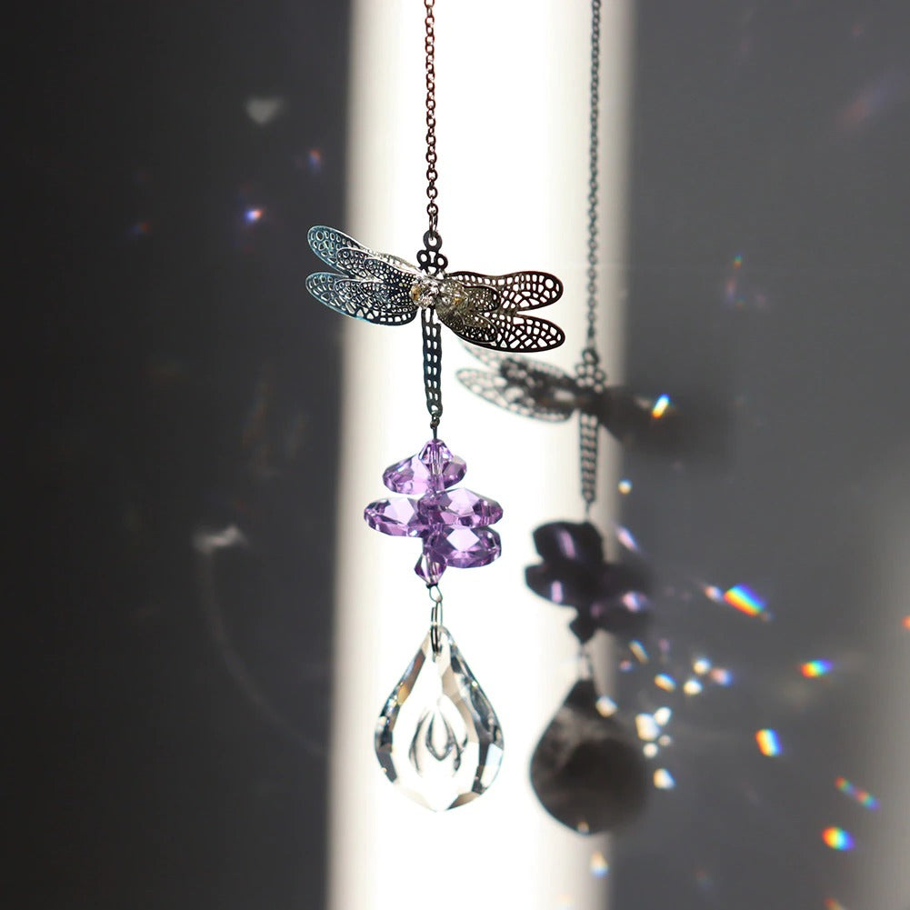 butterfly aesthetic crystal light catcher pendant roomtery