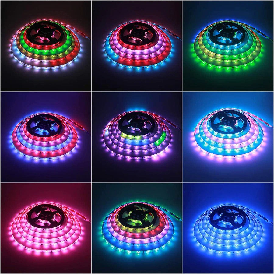 dream lights led rgb strip tape multicolor ws2811 app controlled viral lights