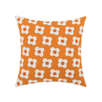 Embroidered Daisies Cushion Cover
