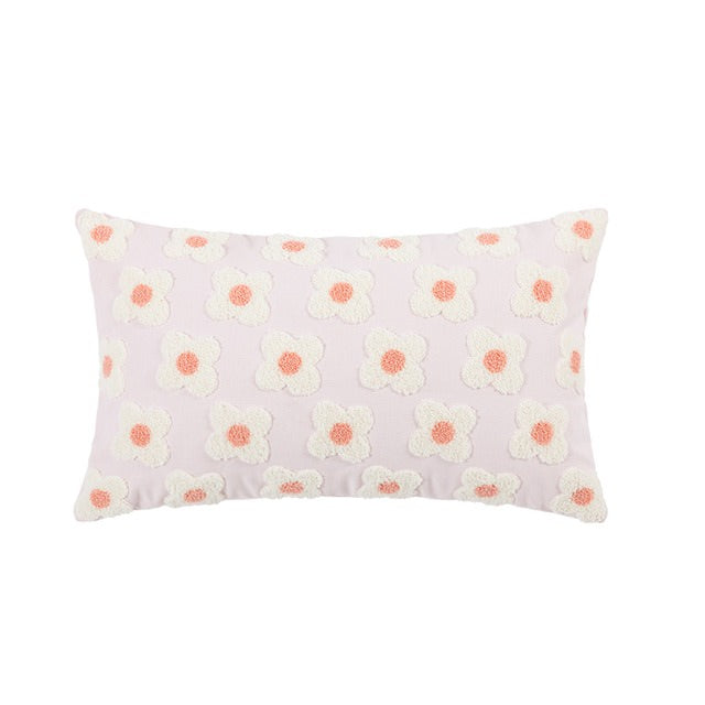 little daisy flowers colorful embroidered daisy flowers decorative pillow cushion cover with tufts aesthetic bedding roomtery