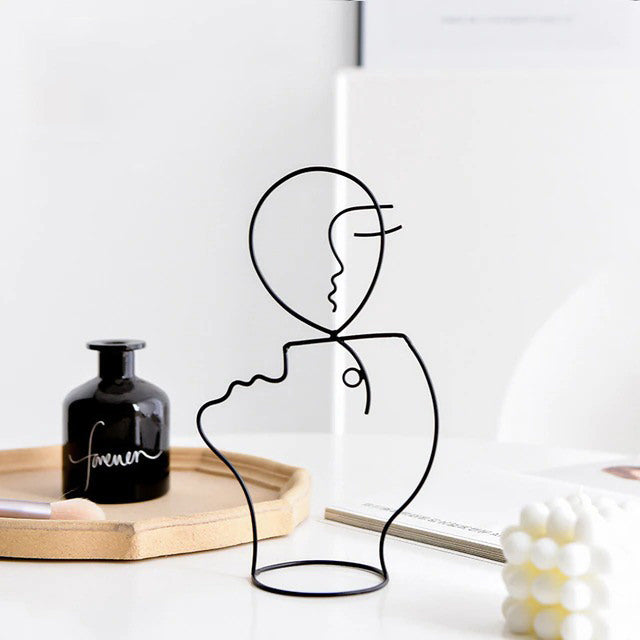 face art picasso desk accessory wire outline decor roomtery