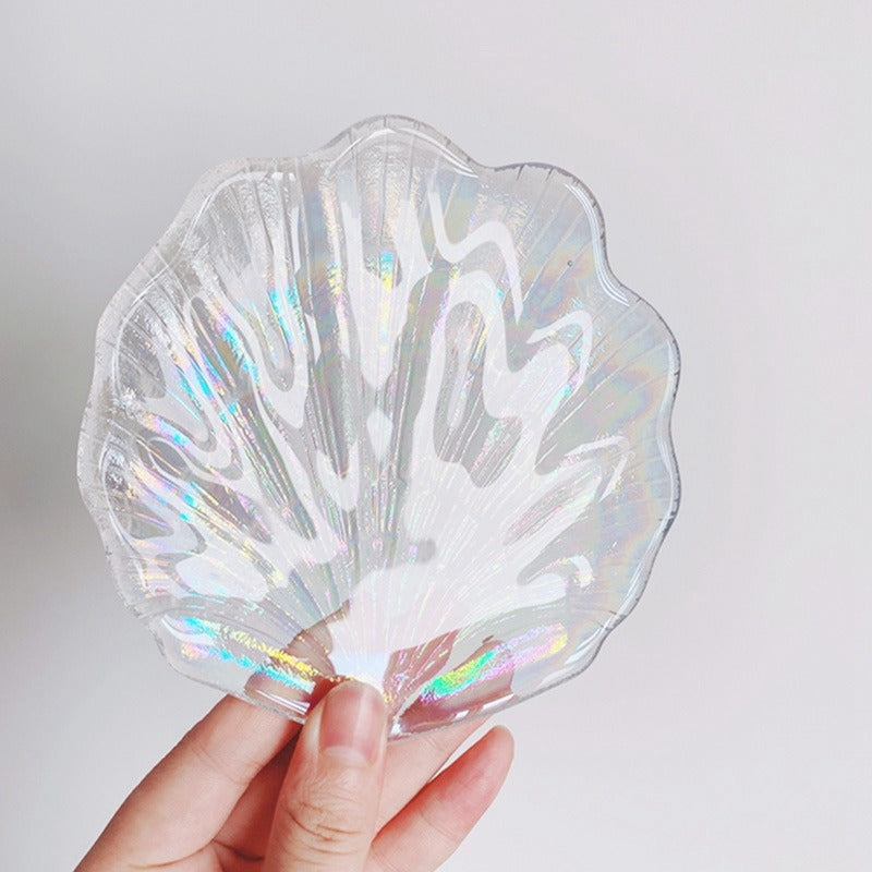 aesthetic room glass shell shaped jewelry tray organizer roomtery