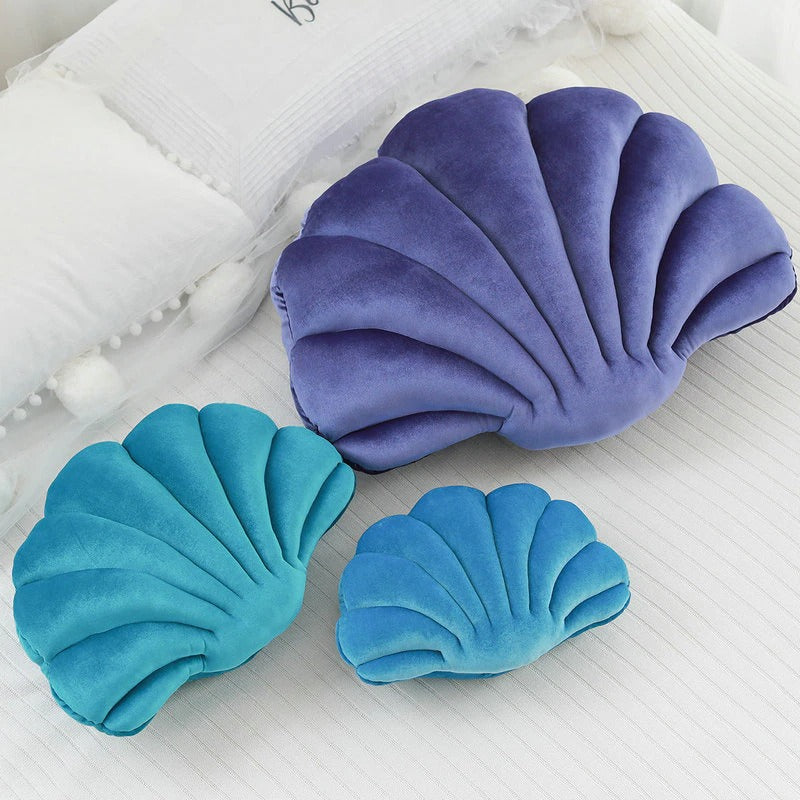 Shell Billow Sea Shell Velvet Throw Pillow - Shop Online on roomtery
