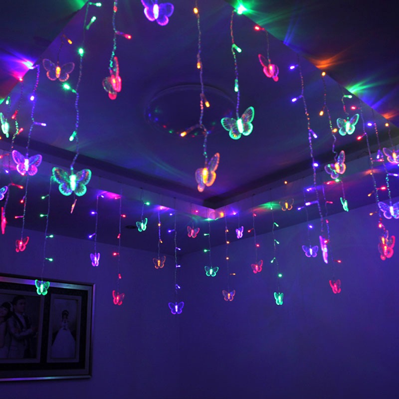 multicolor light fairy aesthetic room butterfly string light roomtery
