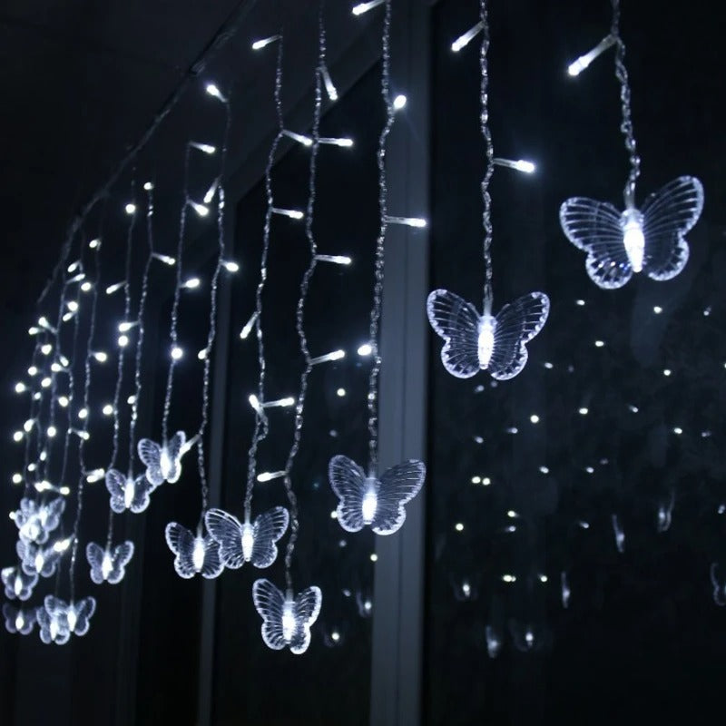 cold white light fairy aesthetic room butterfly string light roomtery