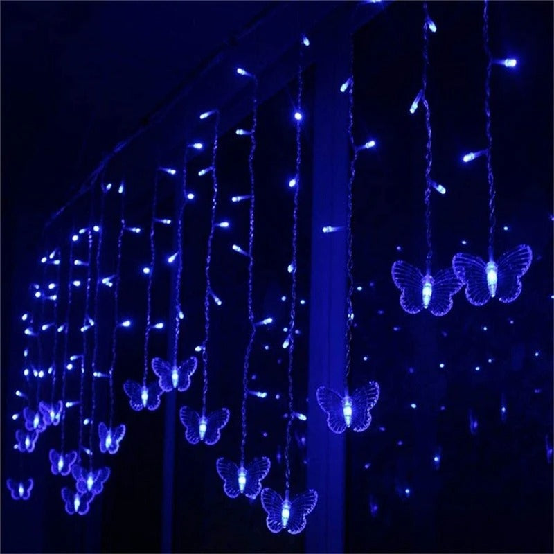 blue light fairy aesthetic room butterfly string light roomtery