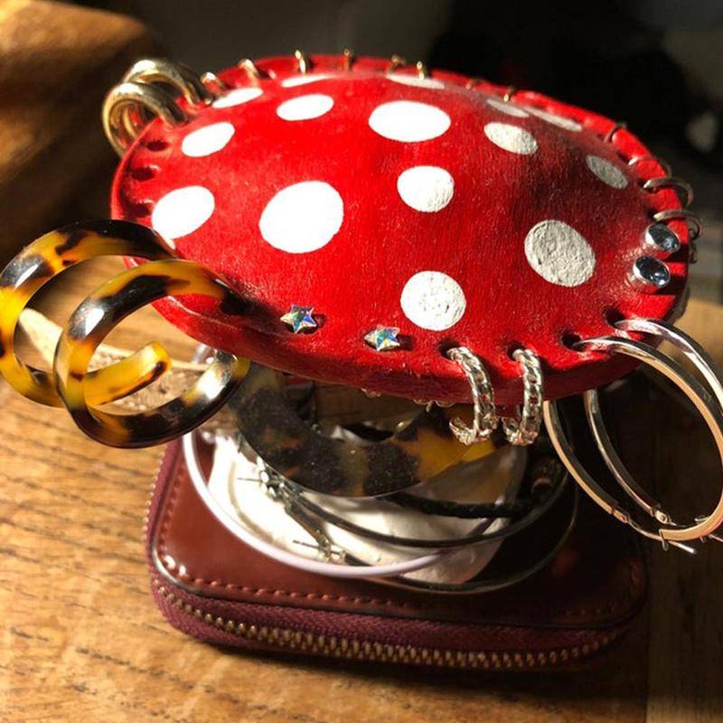 fairycore cottagecore aesthetic mushroom shaped earring holder jewelry organizer roomtery