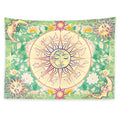 floral zodiac tropical gree indian sun moon aesthetic wall tapestry art print roomtery