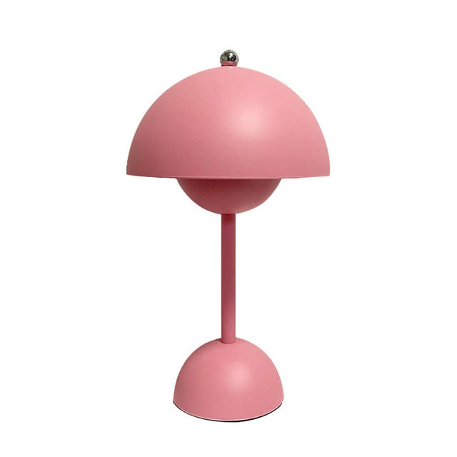 flowerpot flower pot vintage table glossy mushroom lamp preppy aesthetic lamp decor roomtery