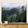 mystical foggy forest aesthetic tapestry boho room decor roomtery