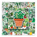 fresh greenery potted plants aesthetic sticker pack