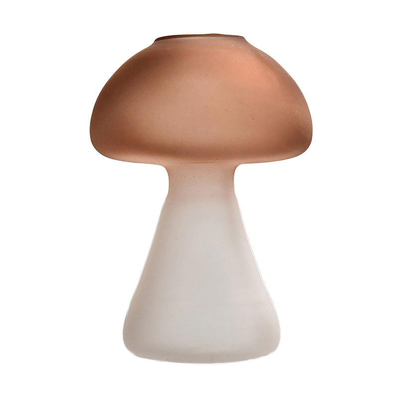 frosted matte glass mushroom shaped vase fairycore aesthetic decor roomtery