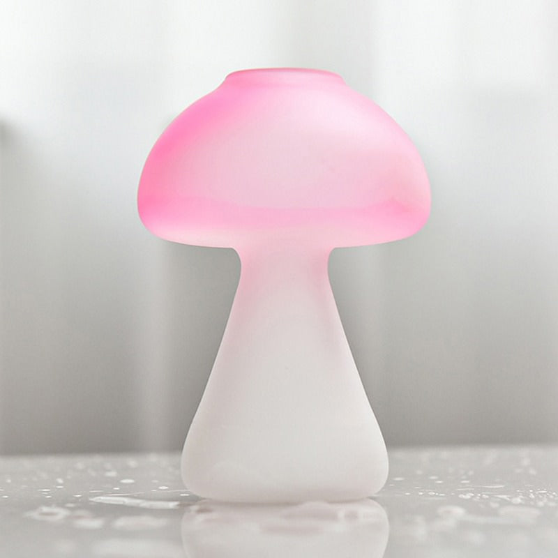 frosted matte glass mushroom shaped vase fairycore aesthetic decor roomtery