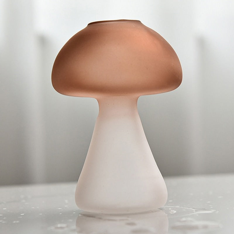 frosted matte glass mushroom shaped vase fairycore aesthetic decor roomtery