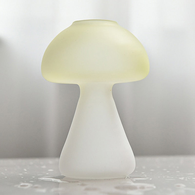 frosted matte glass mushroom shaped vase fairycore aesthetic decor roomtery