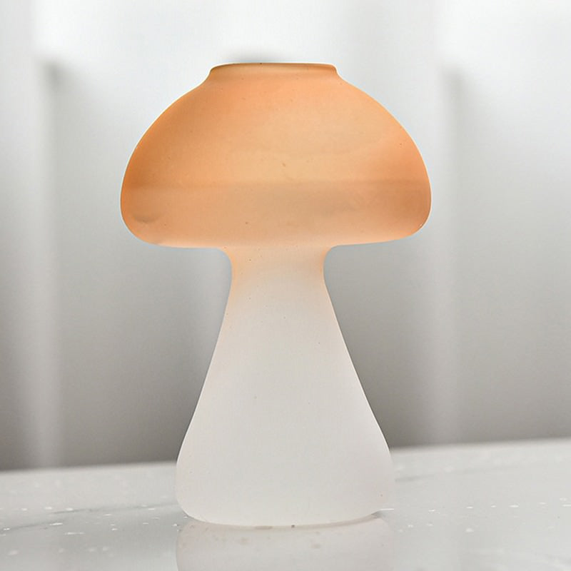 frosted matte glass mushroom shaped vase fairycore aesthetic decor roomtery