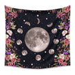 Full Moon Flowers Tapestry