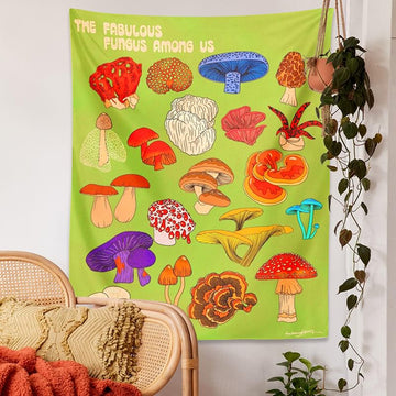 Indie Fungus Mushrooms Tapestry