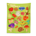 indie aesthetic wall hanging tapestry mushrooms fungus print roomtery