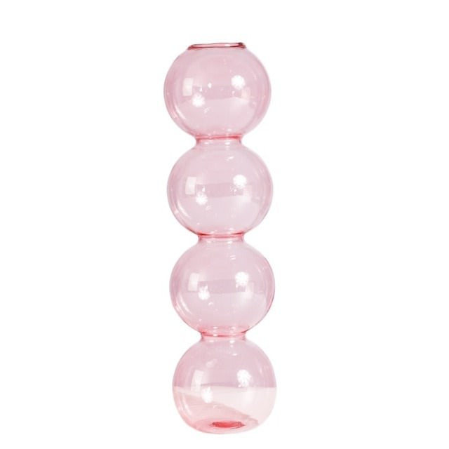 colored glass bubble vase danish pastel aesthetic blowed glass aesthetic table vase roomtery
