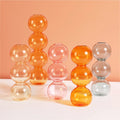 colored glass bubble vase danish pastel aesthetic blowed glass aesthetic table vase roomtery