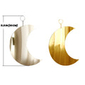 gold and silver moon shaped wall hanging decorative mirror roomtery