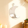 gold and silver moon shaped wall hanging decorative mirror roomtery