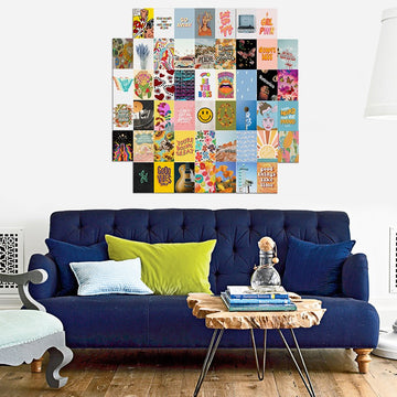 indie room aesthetic wall card collage decor roomtery