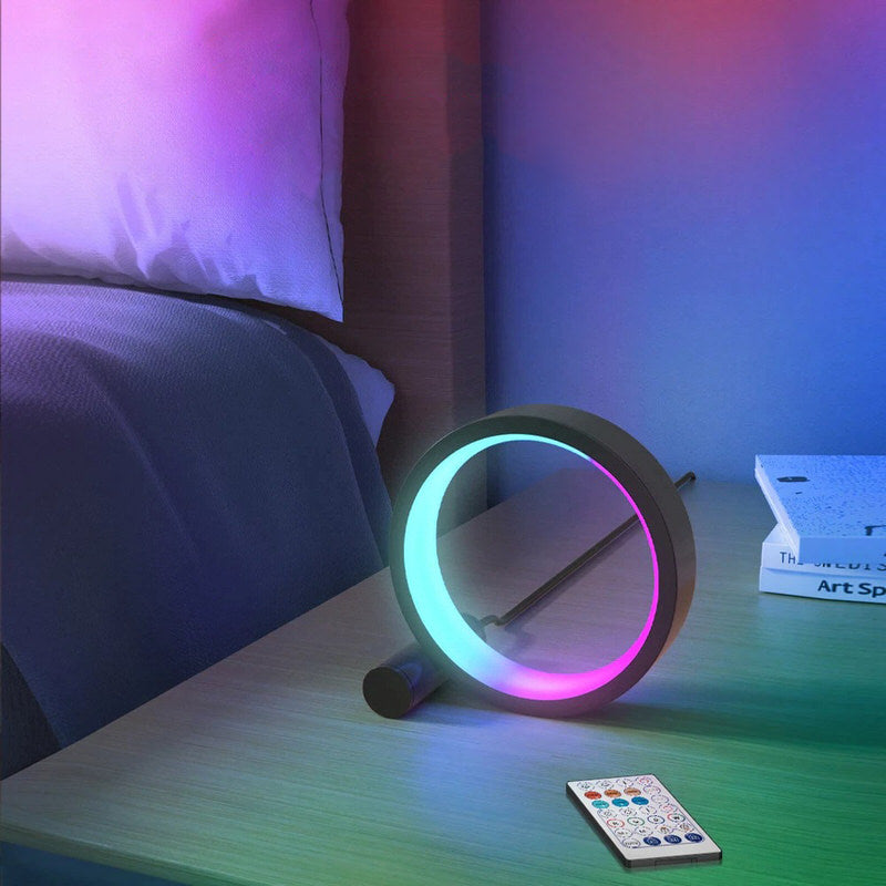 halo round led light bedside table night light rgb round lamp roomtery