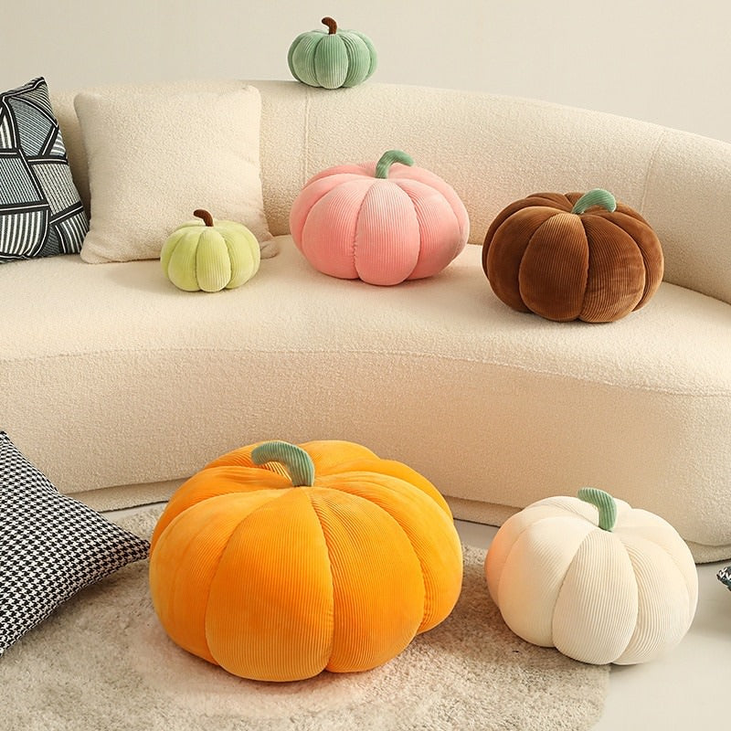 pumpkin throw pillow aesthetic decor plush toy pumpkin cushion decor roomtery