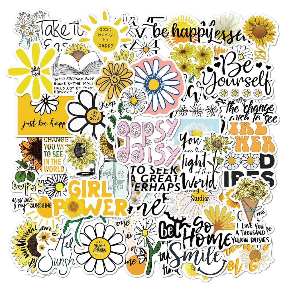 cute daisy flower aesthetic sticker roomtery