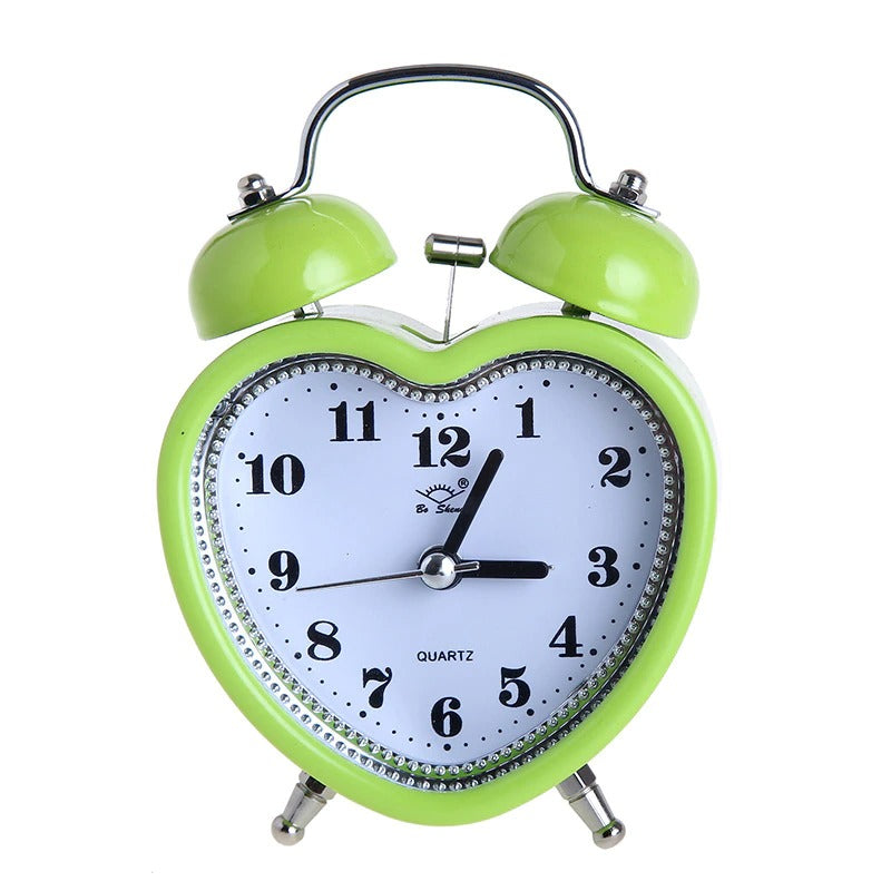 Heart Shape Bell Alarm Clock | Aesthetic Room Desk Decor